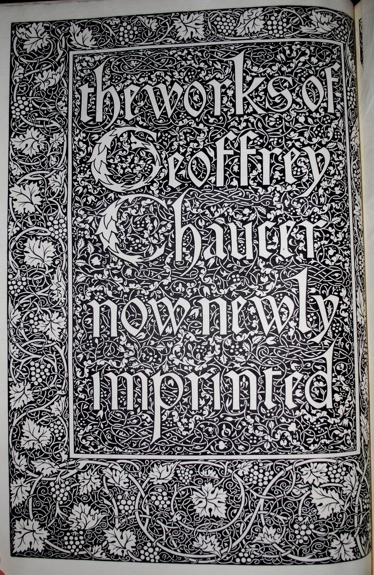 Title page from the Kelmscott Chaucer